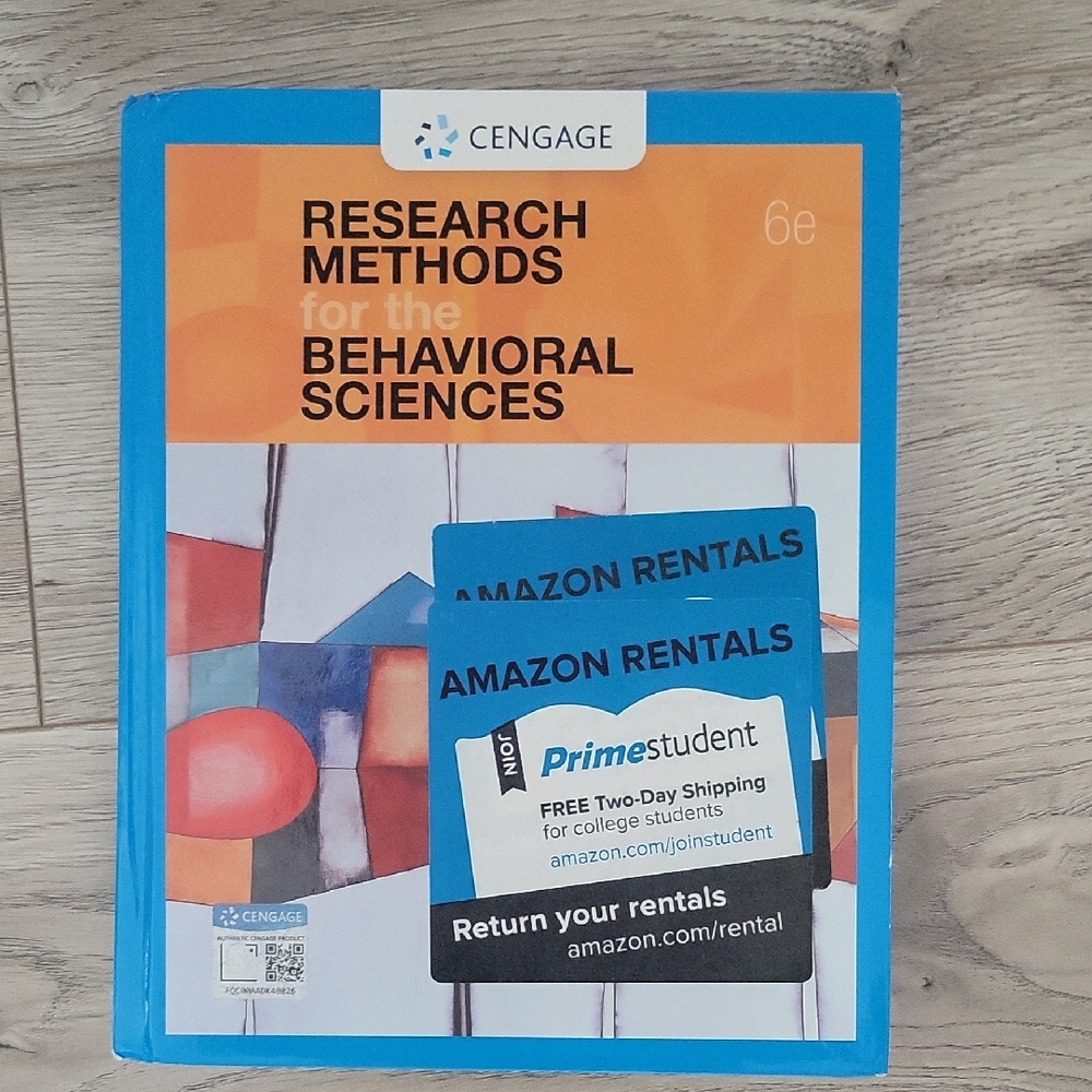 Research Methods for the Behavioral Sciences Book - Blue Cover